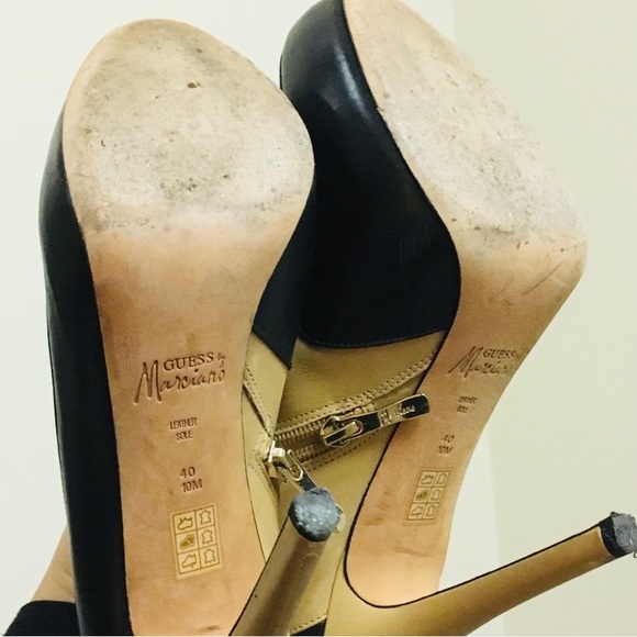 Guess Genuine Leather Heels Cutout Booties - Picture 2 of 16